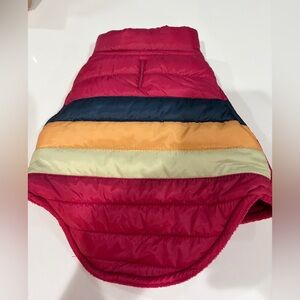 Top Paw Red and Multicolor Dog Jacket